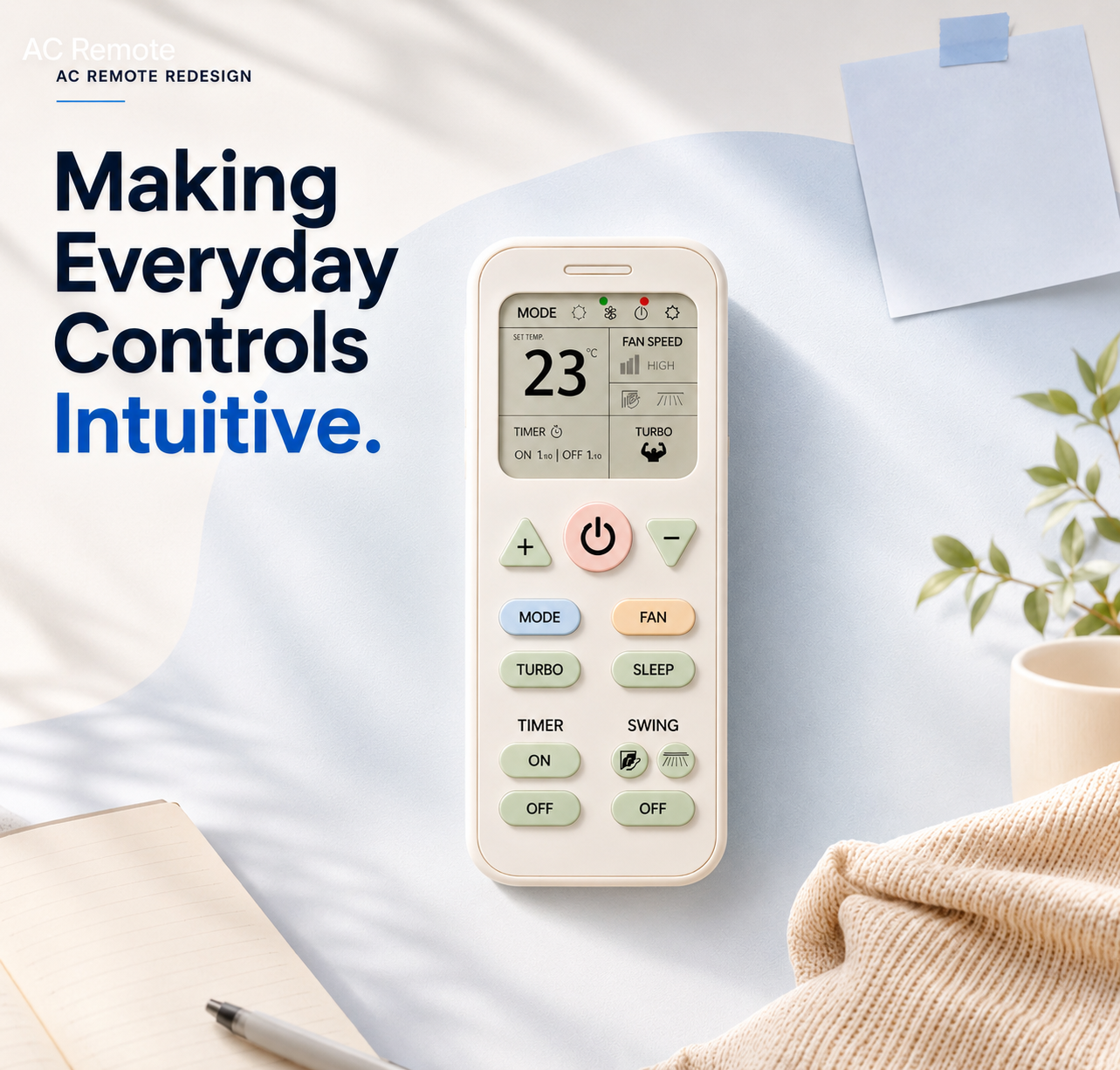 AC remote redesign