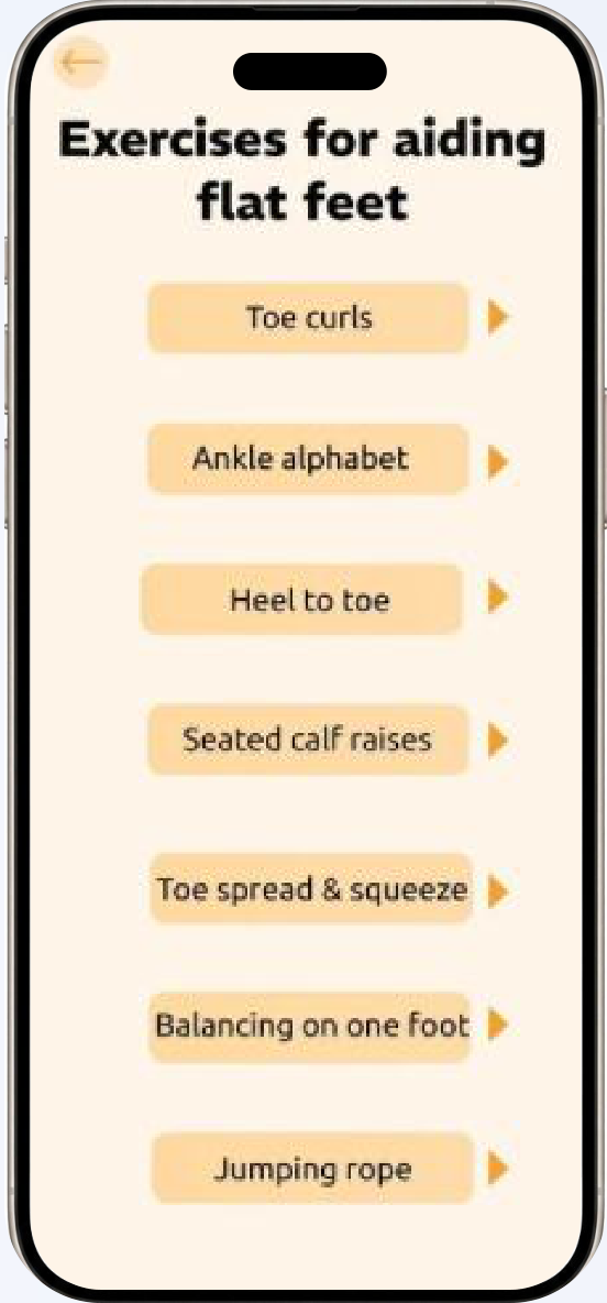 BMIF list of exercises for aiding flat feet